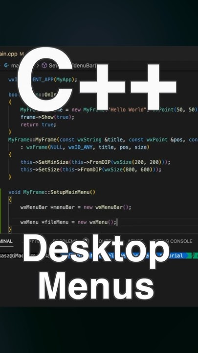 Menus for C++ Multiplatform Desktop Apps - YouTube