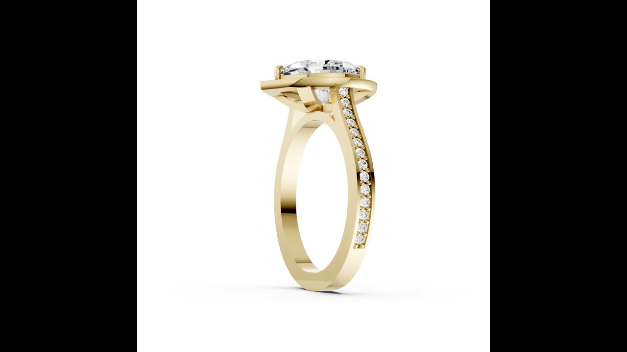 Heart Cut Lab Grown Diamond Halo Engagement Ring