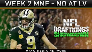 2020 Week 2 DraftKings Showdown Picks MNF Saints at Raiders | 2020 Fantasy Football