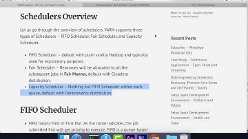 Cloudera Administration - YARN Schedulers - Overview
