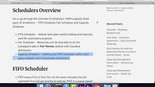 Cloudera Administration - YARN Schedulers - Overview