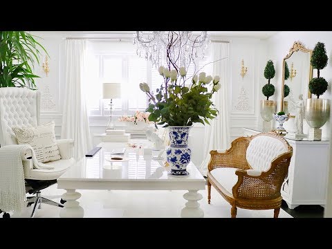 french-decor-office-tour-2020-luxury-home-office-decorating-ideas-glam-office-decor-room-makeover