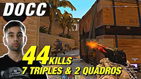 D0cC mirage faceit game (44 kills) 7 Triples! 😳CSGO D0cC POV