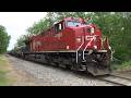 CP 7523 leads CPKC 576 Southbound near Harpers Ferry, IA