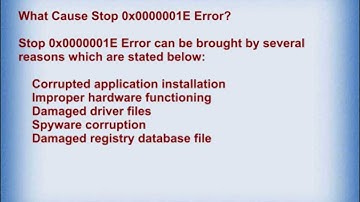 0x0000001E Error Fix - Blue Screen 0x0000001E Error