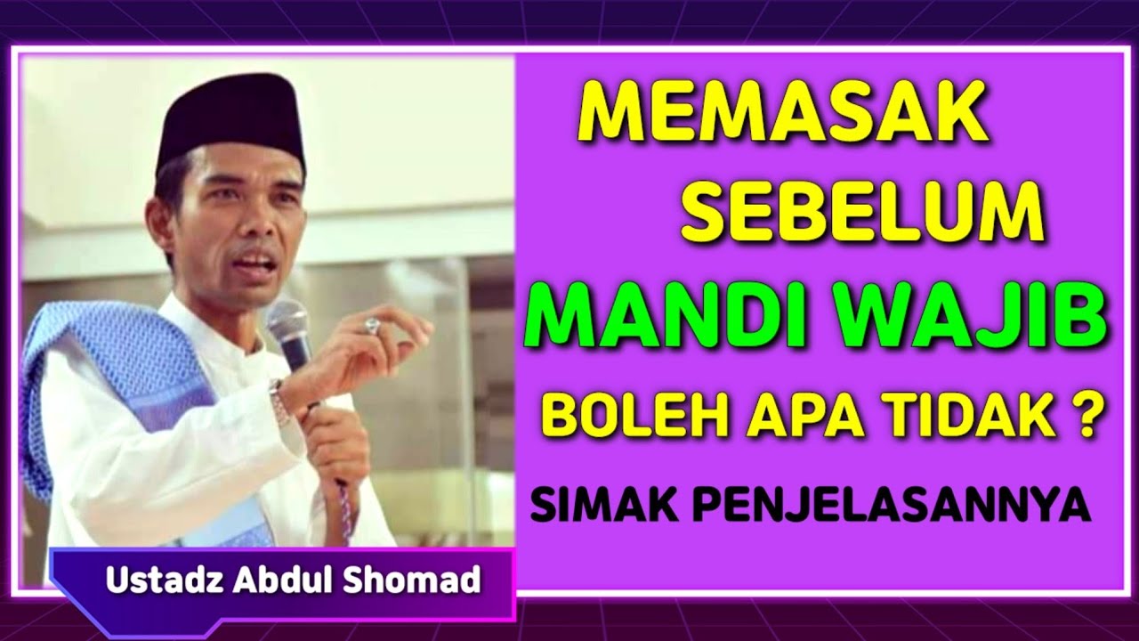 Hukum memasak sebelum Mandi Wajib