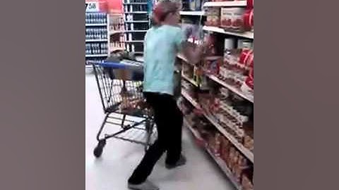 High on meth grocery shopping at Walmart - CAPTIONED