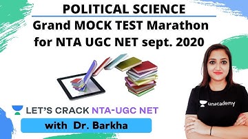 Grand MOCK TEST Marathon for NTA UGC NET | Political Science Paper 2 |  NTA-UGC NET |  Dr. Barkha