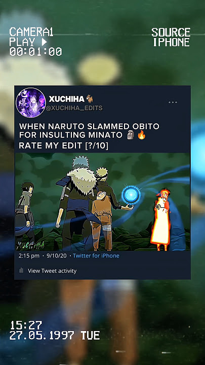 When naruto slammed obito for insulting minato 🗿🔥 #naruto #anime #shorts