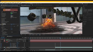Tank explosion và Freeze time tutorial - After Effects Element3D và Trapcode Particular