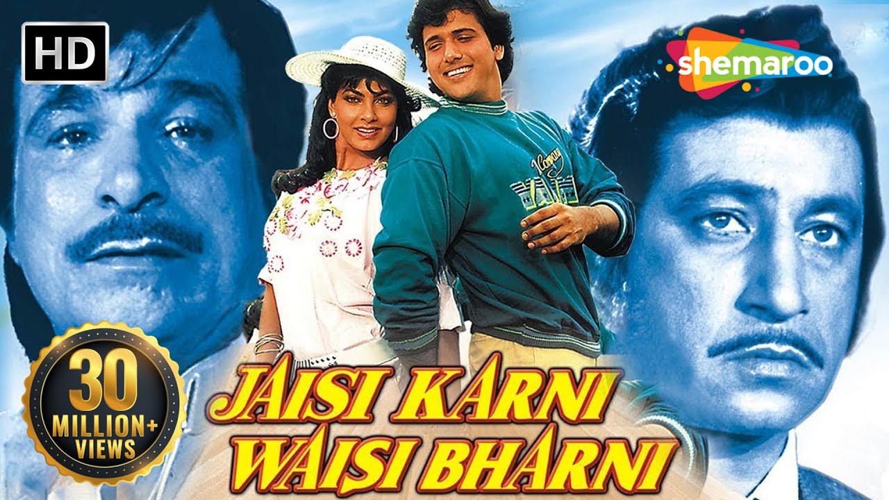 Jaisi Karni Waisi Bharni HD  Eng Subs   Govinda  Kimi Katkar  Kader Khan   Hit Bollywood Movie