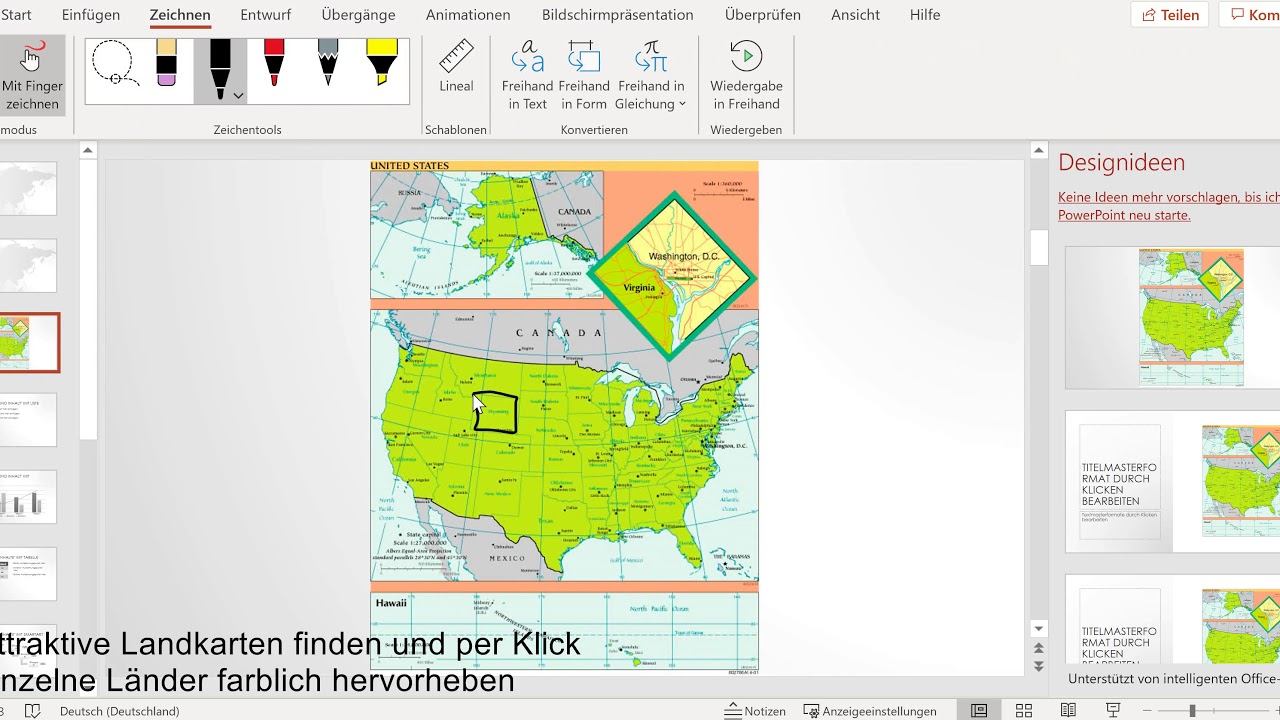 Microsoft Powerpoint Kostenlose Landkarten Online Finden Und In Ppt Prasentationen Einfugen Youtube