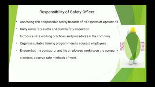 Safety toolbox talk 21 Responsibility of Safety Officer