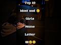 top 10 sad girls name letter 💌🥺😢 #kpop #asthetic