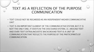 Text Linguistics