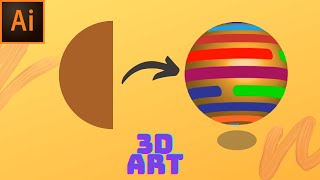 Designing a 3d object in illustrator | Adobe illustrator CC | 3d Sphere tutorial