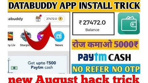 {100% WORKING} DataBuddy App Install Unlimited Trick With Online Script(Proof) August 2018