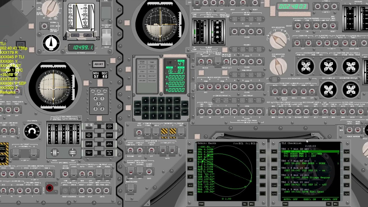 Project Apollo NASSP 8.0 Beta - Apollo 8 TLI Demo