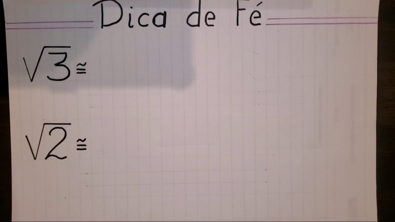 Quanto é a raiz quadrada de 2 ?(Macete) - YouTube