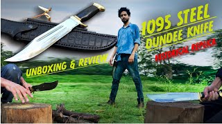 1095 Carbon Steel Dundee Bowie Knife Historical Replica Full Unboxing & Review | USA Knives Forest