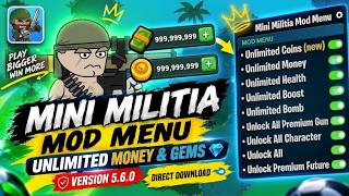 Mini Militia Mod Menu 5.6.0 Download – Unlimited Health, Boost & All Weapons Unlocked 2026