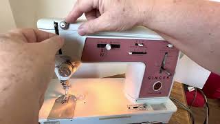Singer 626 Touch and Sew Sewing Machine How to thread Part 1