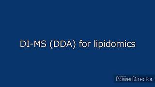 Set Measurement parameters DI MS DDA for lipidomics