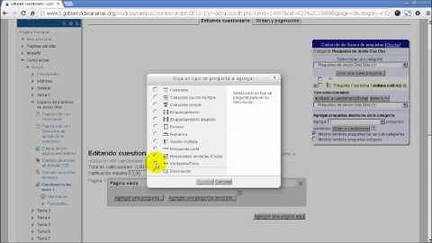 Edición de un curso de Moodle: Añadir un cuestionario. Parte 2. Crear categorías y preguntas.