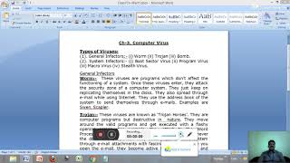 Class-7, Computer Studies. Ch-3, Computer Virus. Part-3.