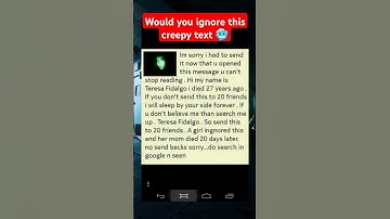 Thumbnail of Teresa Fidalgo story real or fake #scary #creepy #shorts