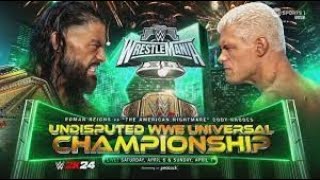 WWE2K24 WrestleMania XL- Roman Reigns(C) vs Cody Rhodes
