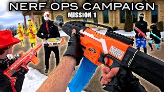 NERF OPS FORTNITE CAMPAIGN | MISSION 1 (Nerf First Person Shooter!)