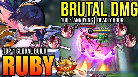 RUBY BEST BUILD 2023 | TOP 1 GLOBAL RUBY GAMEPLAY | MOBILE LEGENDS✓