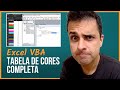 Tabela de cores completa da propriedade colorindex no Excel VBA