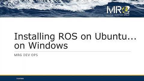 ROS and Ubuntu on Windows (WSL2)