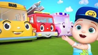 Wheels on the Bus Dance Cars | Leo Nursery Rhymes & Kids Songs