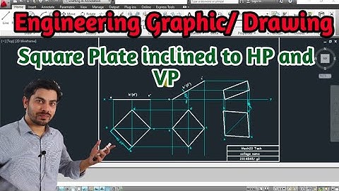 Projection of square plate in autocad | Projection of plane | projection of square lamina in Autocad