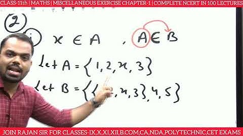 Miscellaneous Exercise Chapter 1 class 11