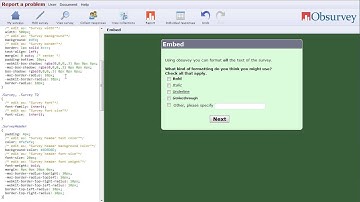 How To Personalize Your Survey Or Online Questionnaire With CSS - Obsurvey Free Surveys