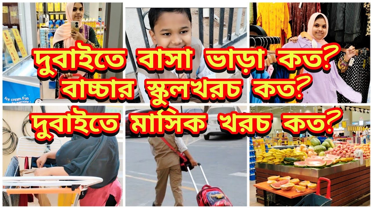 দুবাইতে বাসা ভাড়া কত?বাচ্চার স্কুলখরচ কত?দুবাইতে থাকতে মাসে কতটাকা খরচ লাগে? #90