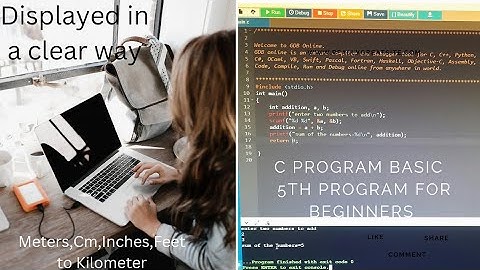 Kilometer to Centimeter, Inches, Feet  converting in single C language program #programming #coding