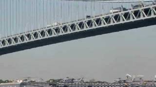 U.S.S. Iwo Jima Sails from New York Harbor