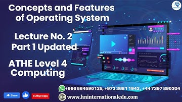 Concepts and Features of Operating System Lecture No. 02 Part 1 Updated ATHE Level 4 Computing