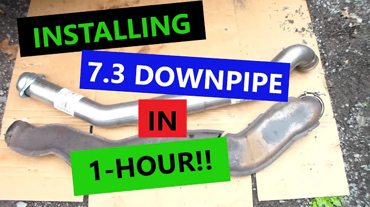 How to install 7.3 Diesel 3" Downpipe - EASY!  NO CAB CUTTING!
