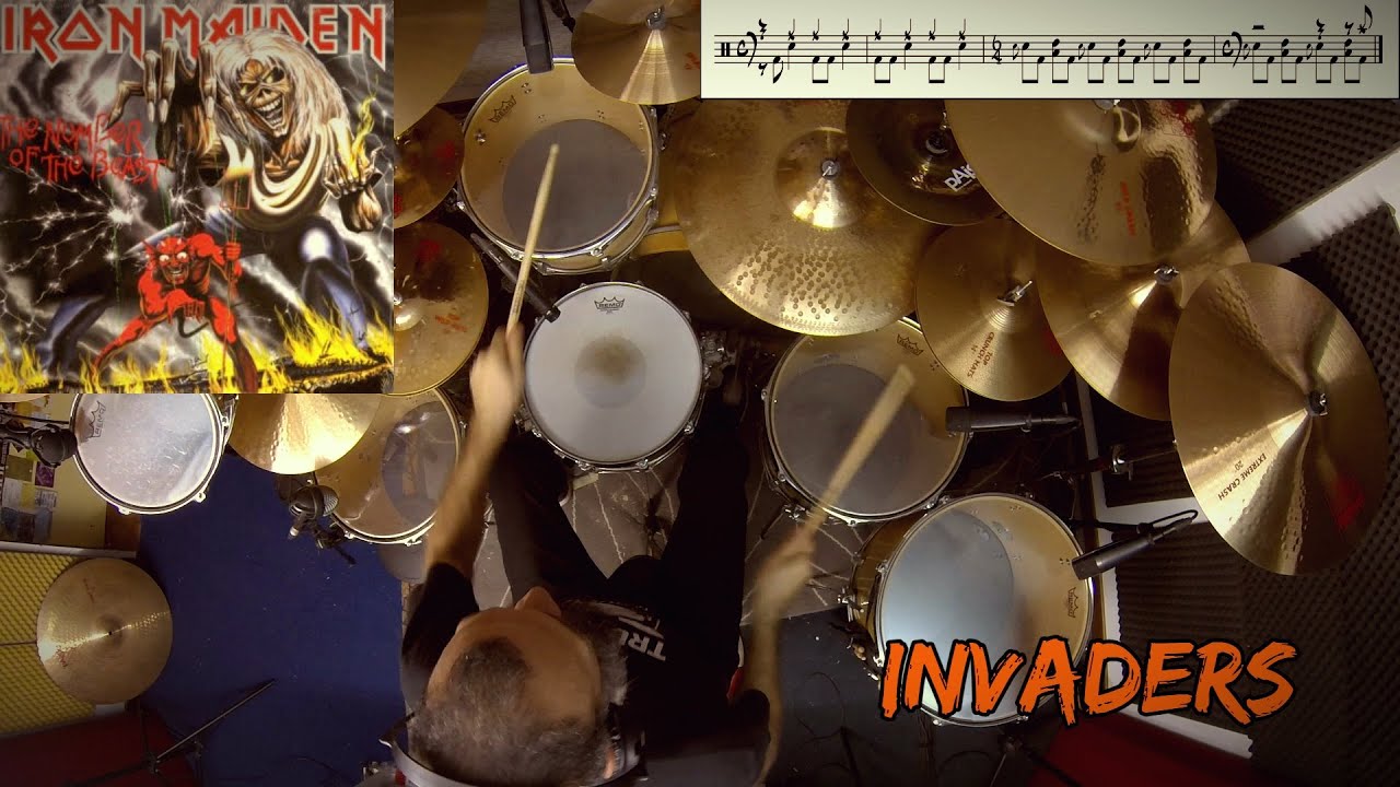 Iron Maiden Invaders Clive Burr Drum Cover by Edo Sala YouTube
