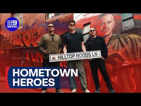 Hilltop Hoods honoured with their own laneway in hometown | 9 News Australia