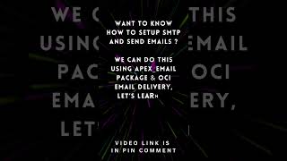Part 2: Oracle APEX SMTP Setup + Send Emails (OCI Email Delivery) | APEX_EMAIL Tutorial End-to-End