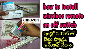 How to install wireless 4way on off remote switch in telugu