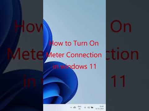 How to Turn On Meter Connection in windows 11 #shortTech
