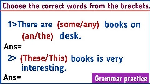 Choose the Correct Words from the Brackets | Grammar practice | English grammar